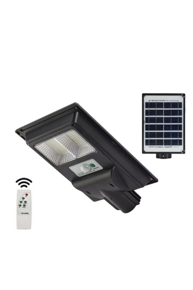 fullreyon 100 Watt, 8000 Lümen, 6500K Beyaz Işık, Fotoselli, Sensörlü, Kumandalı Güneş Enerjili Bahçe Armatürü ürün görseli 1