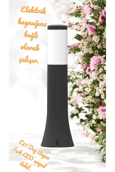 fullreyon 10 Watt Beyaz Işık, 54 Cm Bahçe Duvar, Çim, Yürüyüş Yolu Armatürü, Bahçe Aydınlatma Apliği, Armatür ürün görseli 1