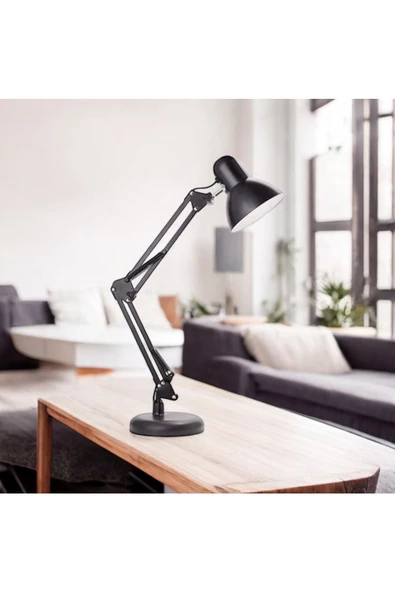 fullreyon Metal Masa Lambası, Akrobat Yaylı 360 Açılı Ayarlanabilir, Hareketli Modern Çalışma Masası Lambası ürün görseli 1