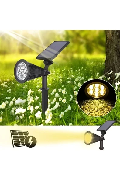 fullreyon Ultra Kaliteli Solar Armatür, 7 Watt Gün Işığı Güneş Enerjili Çim, Çiçek, Ağaç Aydınlatma Armatürü ürün görseli 1
