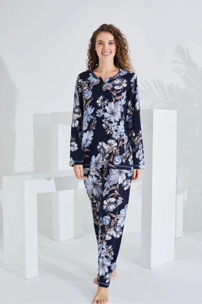 Etoile 98282 Kadın %100 Pamuk Uzun Kol Kadın Pijama Takımı ürün görseli 1