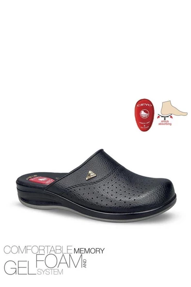 Ceyo 9844 Flex-1 Jelli Anatomik Kadın Sabo Terlik Siyah 35-40 ürün görseli 1