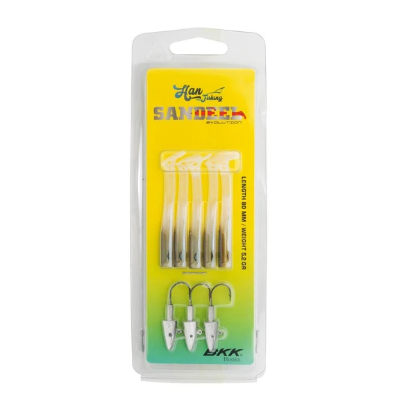 Hanfish Sandeel 8cm 5,2gr LRF Silikon Yem - Resim 8