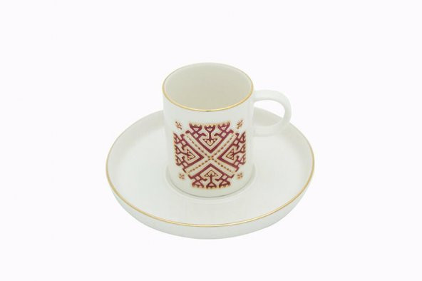 Porland Arabesque Desen6 Tabaklı Kahve Fincanı 80Cc ürün görseli 1