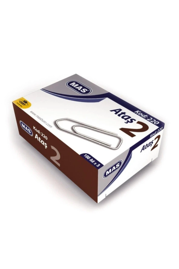 Mas Ataş Nikel Kaplı NO:2 100 LÜ (24 PAKET) ürün görseli 1