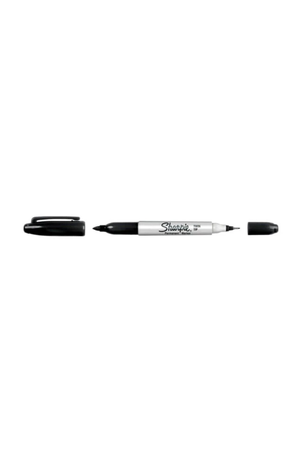 Sharpie Twin Çift Uçlu Permanent Markör Siyah (1 Kutu 12 Adet) - Resim 2