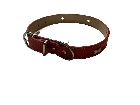 ANS Kemikli Deri Köpek Tasması 55cm - Resim 2
