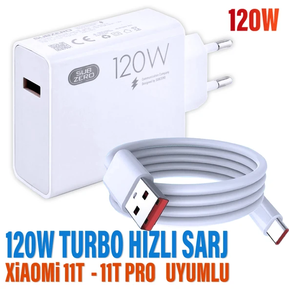 Xiaomi 11T - Xiaomi 11T Pro 120W Turbo Hızlı Şarj Aleti Type-C HIZLI Şarj ve Kablosu ürün görseli 1
