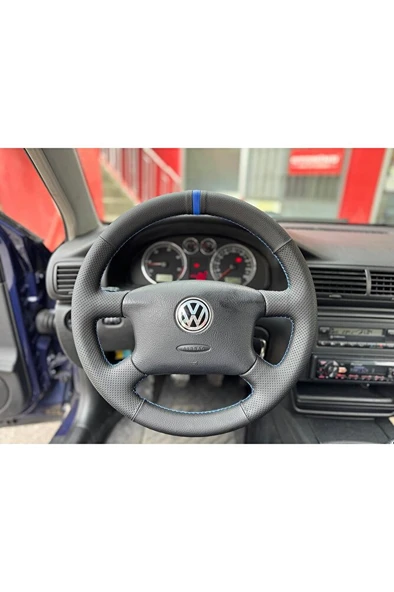 Volkswagen Golf 4 Araca Uyumlu Direksiyon Kılıfı (Noktalı Düz Yüzüklü) ürün görseli 1