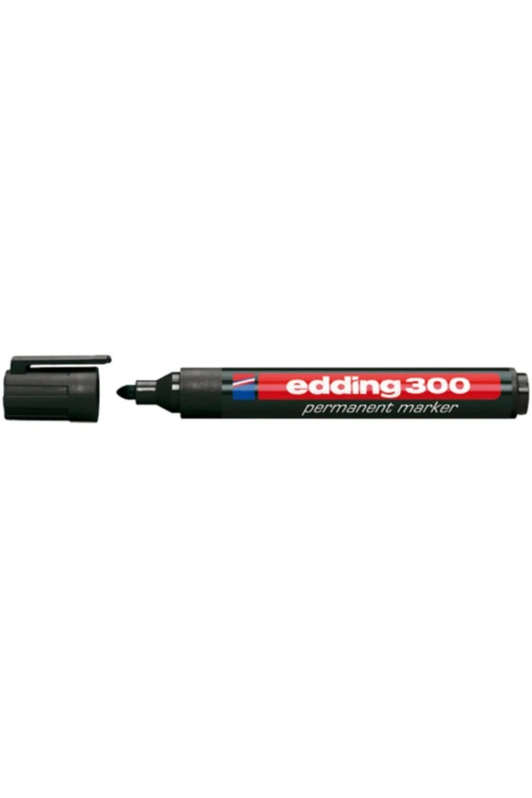 Edding Markör Permanent Yuvarlak Uçlu 1.5-3 MM Siyah 300 ( 1 Paket 10 Adet) ürün görseli 1