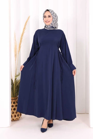 Bağlama Detaylı Elbise 6015 Lacivert ürün görseli 1