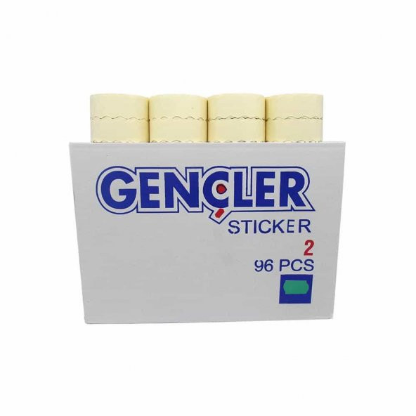 Gençler Yeşil Meto Etiketi 2 No (96 Rulo) (1 Rulo 1000 Adet) R8 ürün görseli 1
