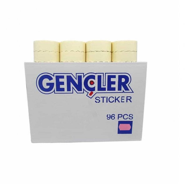 Gençler Açık Pembe Meto Etiketi 4 No (96 Rulo) (1 Rulo 1000 Adet) R12 ürün görseli 1