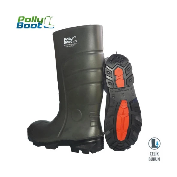 Polly Boot Çelik Burunlu Çizme Yeşil 44 Numara ürün görseli 1