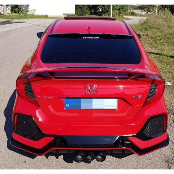 AUTOGP Honda civic fc5 si bagaj üstü spoiler yüksek pianoblack 2016+ ürün görseli 1