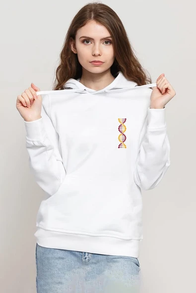 Sarı Kırmızı Dna Beyaz Kadın 3ip Kapşonlu Sweatshirt ürün görseli 1