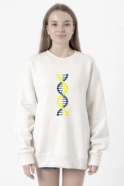 Sarı Lacivert Dna Beyaz Kadın 2ip Sweatshirt ürün görseli 1