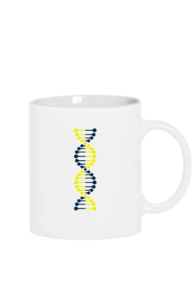 Sarı Lacivert Dna Beyaz Kupa Bardak ürün görseli 1