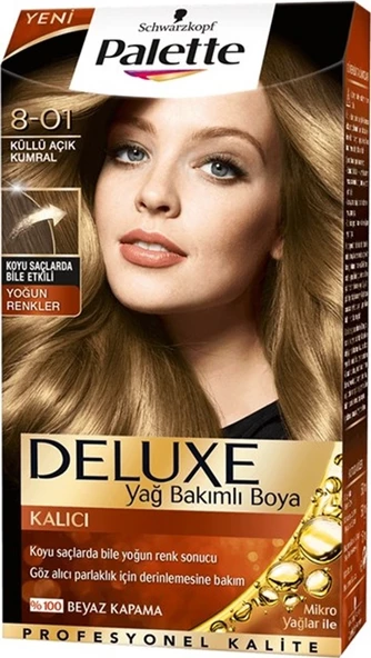 Palette Deluxe 8-01 Küllü Açık Kumral Saç Boyası ürün görseli 1