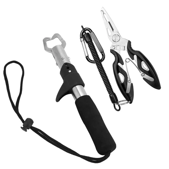 Bauer Balıkçı Aksesuar Seti Paslanmaz Pense ve Balık Tutucu Fish Grip ürün görseli 1