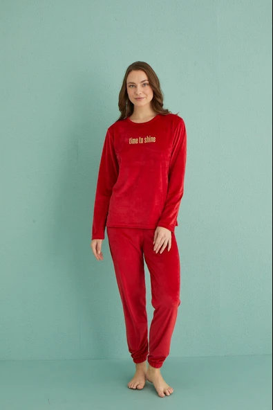 Gd Goldoremi 13164-20 Kadın Time To Shine Kadife Pijama Takım ürün görseli 1