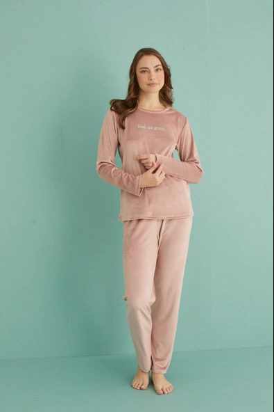 Gd Goldoremi 13166-8 Kadın Feel So Good Kadife Pijama Takım ürün görseli 1