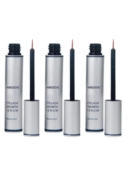 NEDOX 3 Adet Kaş Ve Kirpik Uzatıcı, Onarıcı, Besleyici Ve Güçlendirici Bakım Serum Garantili 5 ml ürün görseli 1