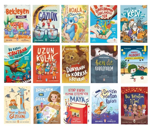 Timaş 1. ve 2. Sınıf Eğlenceli Kitaplar Seti 15 Kitap (Dinozorumun Saklandığı Yer + Bu Kadar Tantana Yeter + Uzun Kulak ve diğerleri...) ürün görseli 1