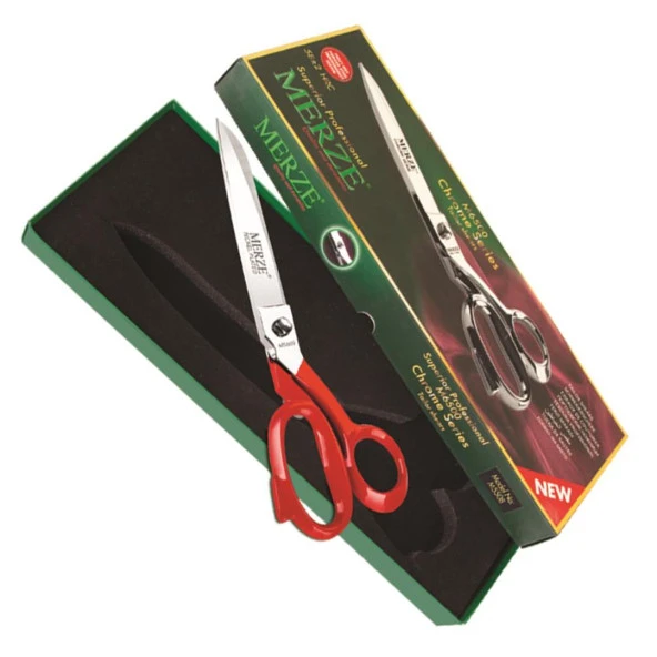 FDM Merze 5508 Özel Üretim Kırmızı Saplı Terzi Makası D-121 No:8 (20 cm) ürün görseli 1