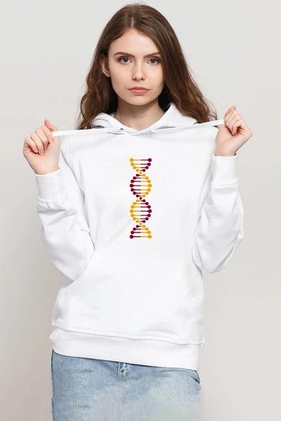 Sarı Kırmızı Dna Beyaz Kadın 3ip Kapşonlu Sweatshirt ürün görseli 1