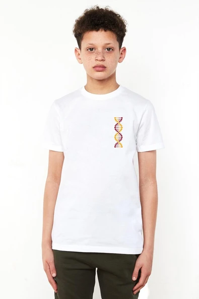 Sarı Kırmızı Dna Sarı Kırmızı Dna Beyaz Çocuk Bisikletyaka Tshirt ürün görseli 1