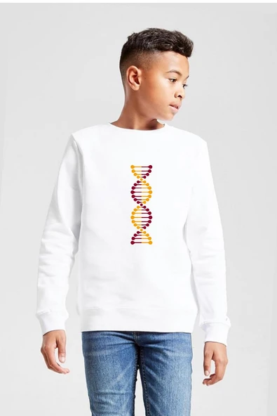 Sarı Kırmızı Dna Beyaz Çocuk 2ip Sweatshirt ürün görseli 1