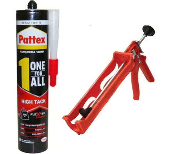 Pattex One For All 280 ml Sıvı Çivi / Korniş Yapıştırıcı + Silikon Tabancası ürün görseli 1
