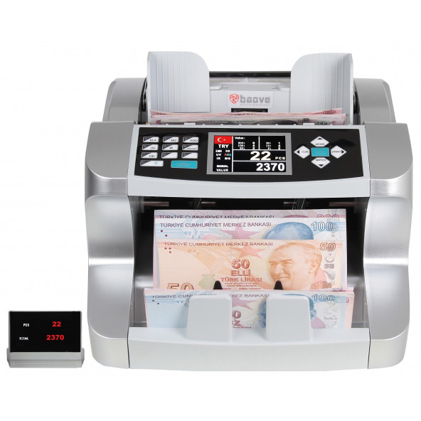 Baove GB9300 Pro Mix Karışık Para Sayma Makinesi ve  Sahte Yakalama - TL, Euro, Usd + Müşteri Ekranı ürün görseli 1