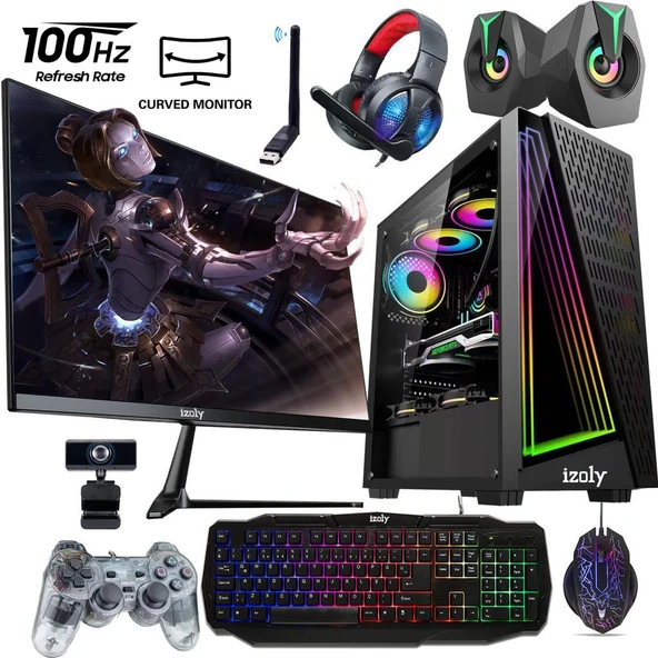 İzoly Hyper V i3-10100F 16GB 512GB M.2 NVMe RX 580 8GB 24" Oyuncu Oem Seti ürün görseli 1
