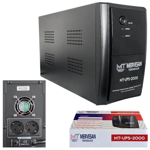 UPS KESİNTİSİZ GÜÇ KAYNAĞI LİNE İNTERAKTİF 1200W MERVESAN MT-UPS-2000 ürün görseli 1