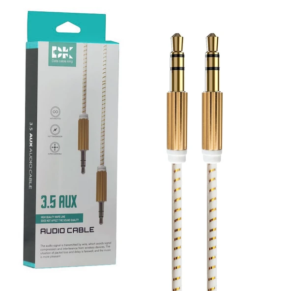 AUX KABLOSU 3.5MM SİLİKON 1.2MT ESCOM XF-30 ürün görseli 1