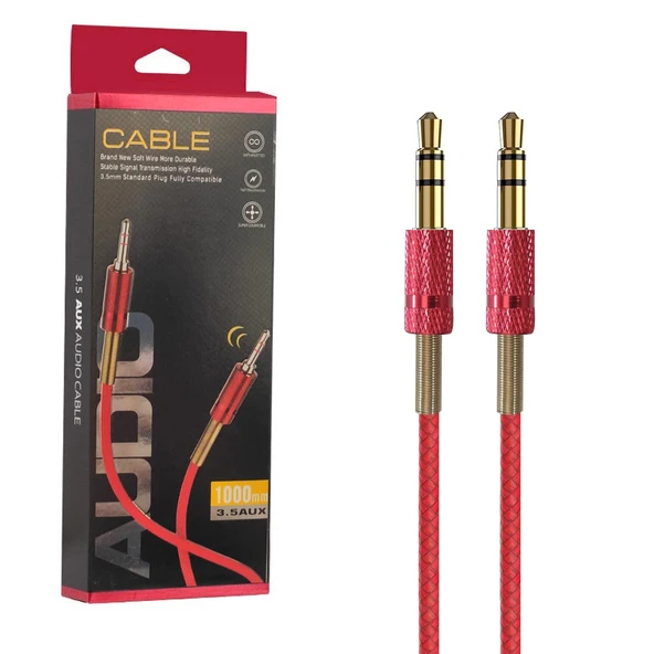 AUX KABLOSU 3.5MM 1.2MT ESCOM XF-24 ürün görseli 1