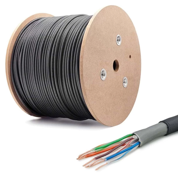 S-LİNK SL-CAT609 Cat6 Kablo Dış Mekan 23Awg 0.56mm 305 Metre ürün görseli 1