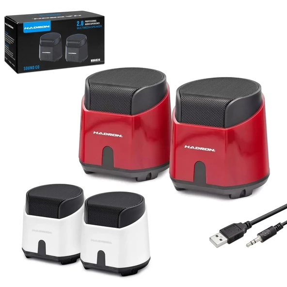 HADRON HD-6024 Pc Ses Sistemi 1+1 Usb 3.5mm Jack ürün görseli 1