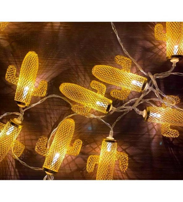 Hdmarketim Kaktüs10lu Dekoratif LED Lamba (2 Metre) ürün görseli 1