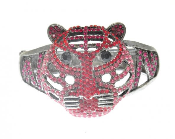 Hdmarketim Otantik Swarovski Taşlı Kaplan Kelepçe Metal Bileklik 5520 ürün görseli 1