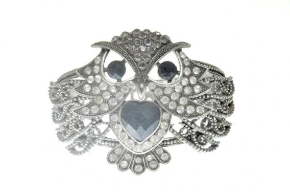 Hdmarketim Otantik Swarovski Taşlı Baykuş Kelepçe Metal Bileklik 5512 ürün görseli 1