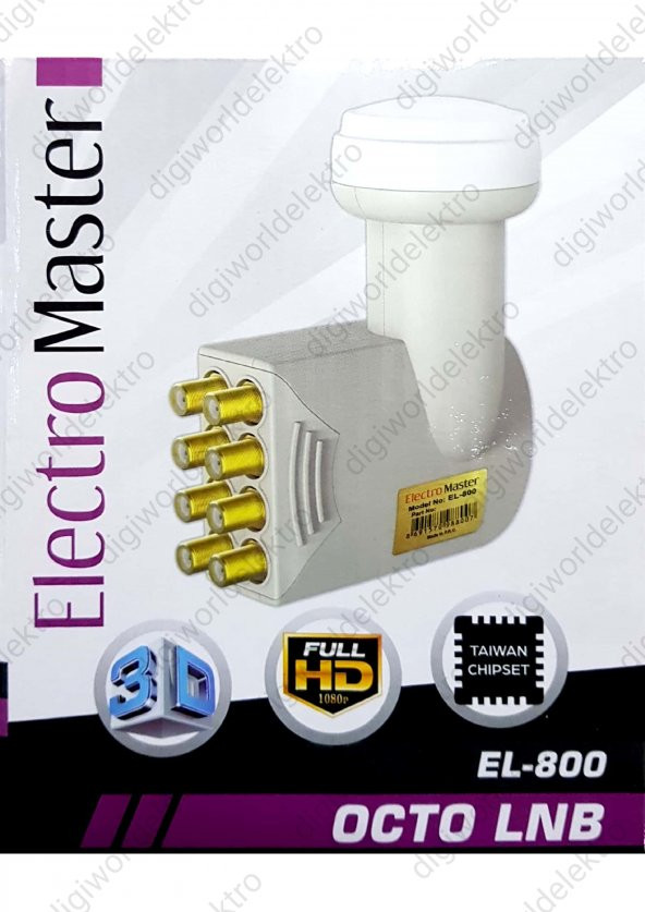 Sekizli 8Li Lnb Octo 3D HD Destekli Elektromaster Taiwan Chipset ürün görseli 1