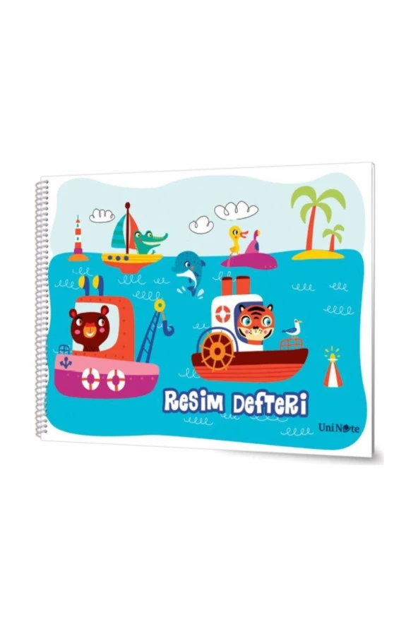 Uni Note Resim Defteri Spiralli Karton Kapak 15 Yaprak 24x34cm 33000 (12 Li Paket) ürün görseli 1