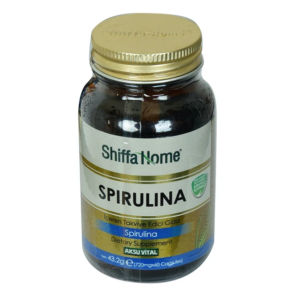 Aksuvital Shiffa Home Spirulina Diyet Takviyesi 720 Mg x 60 Kapsül ürün görseli 1