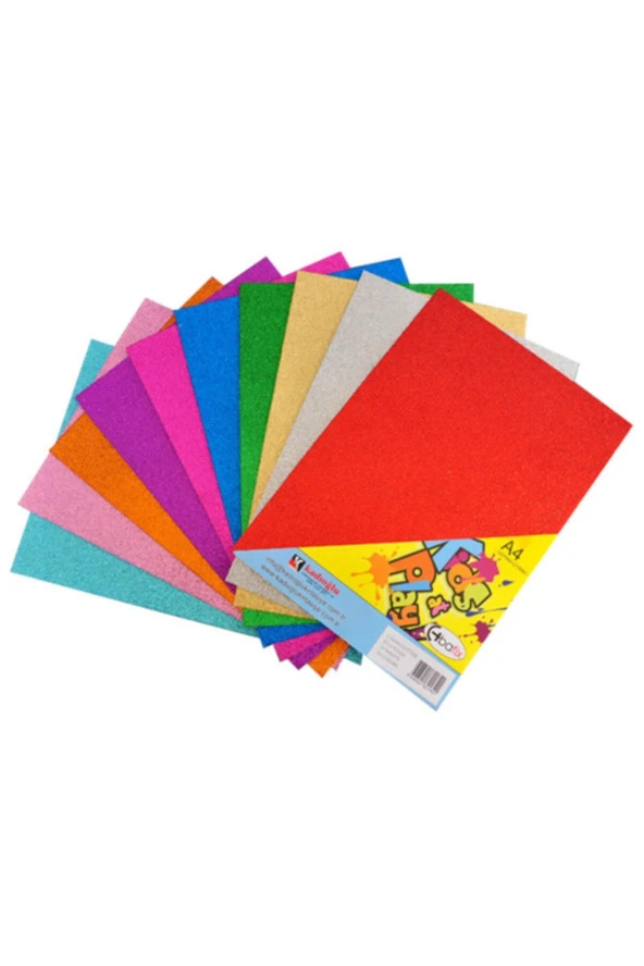 Bafix Simli Eva A-4 Renk Glitter 10 Lu (1 Paket 10 Adet) ürün görseli 1