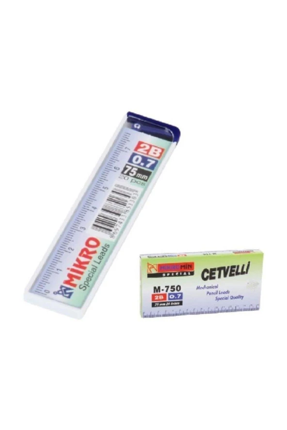 Mikro Min Cetvelli 2b Kalem Ucu 75mm 24 Tüp (1 Paket 24 Tüp Uç) ürün görseli 1
