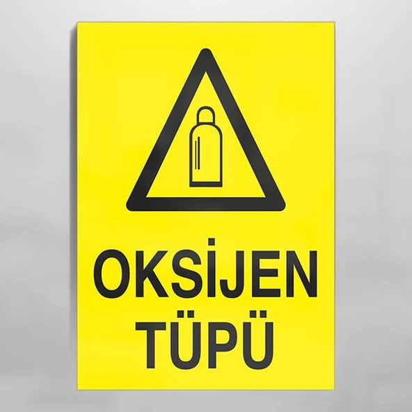 Oksijen Tüpü Uyarı Levhası ürün görseli 1