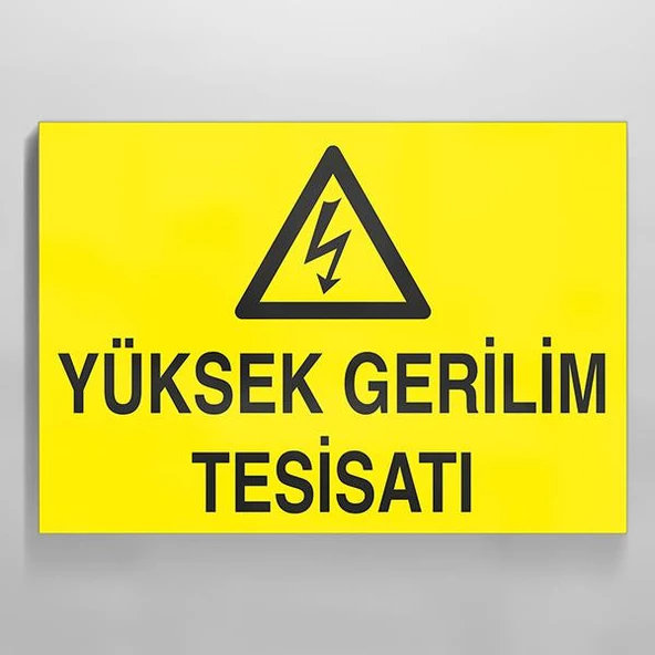 Yüksek Gerilim Tesisatı Uyarı Levhası ürün görseli 1